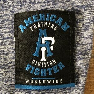 American Fighter Navy and White Graphic Tee X-Large